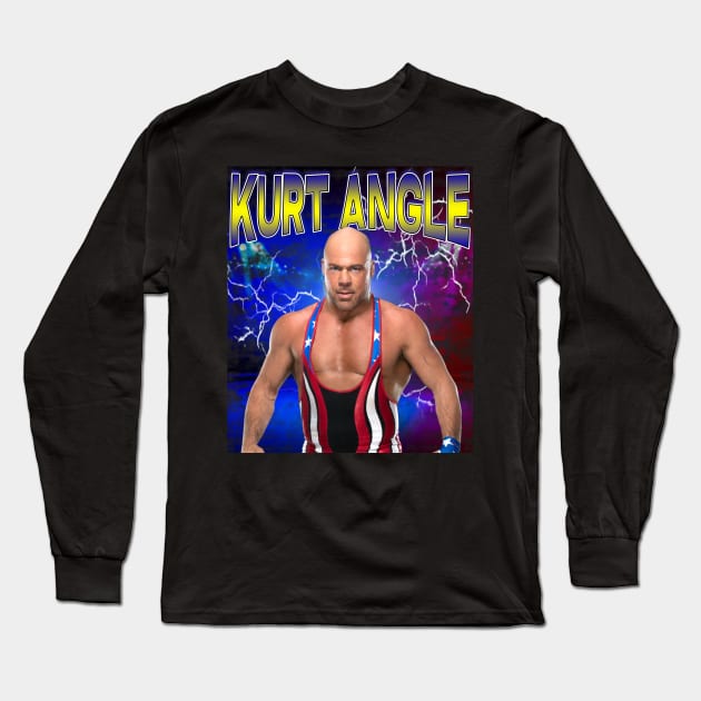 KURT ANGLE Long Sleeve T-Shirt by Rofi Art